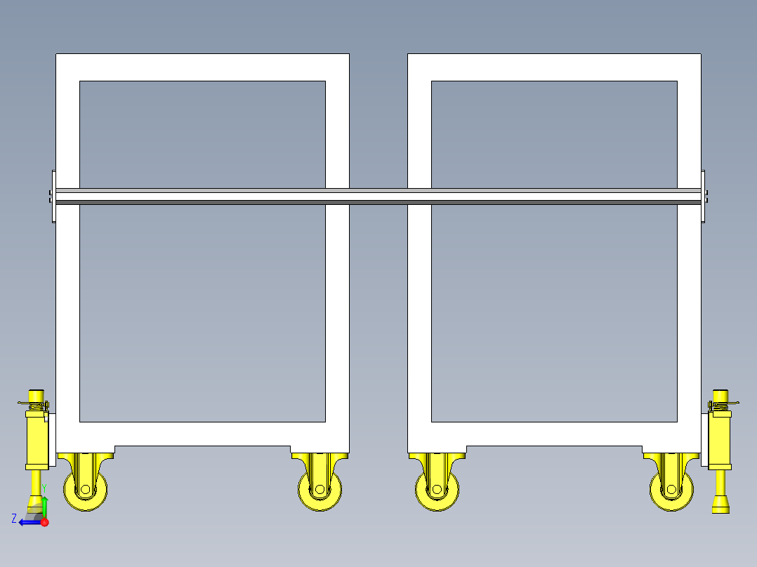 切换工序的台架滑动右视图
