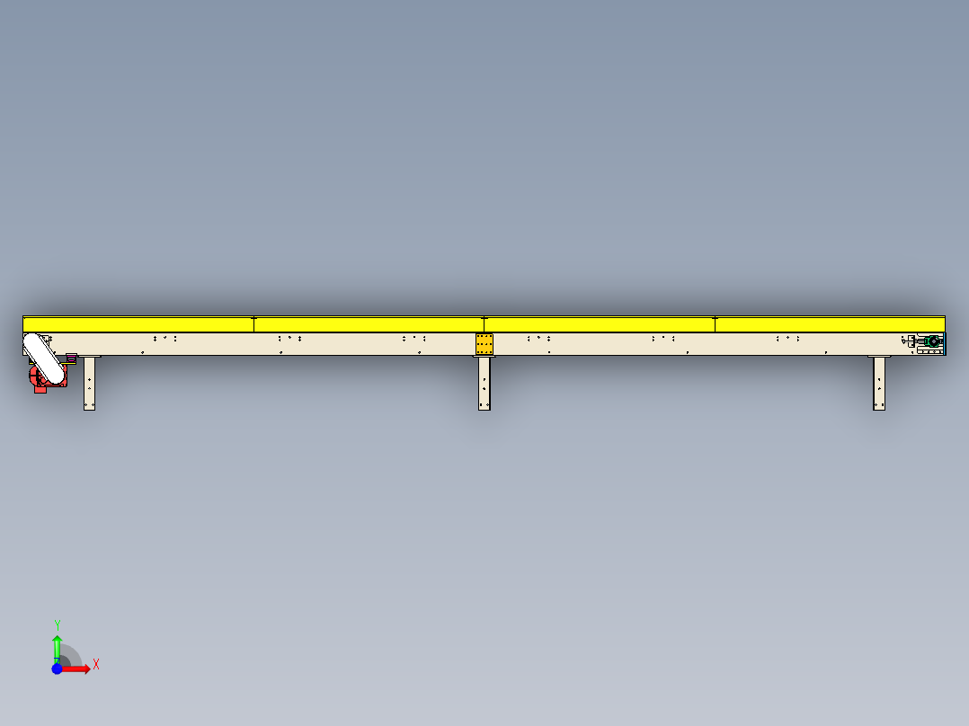 8米皮带线前视图