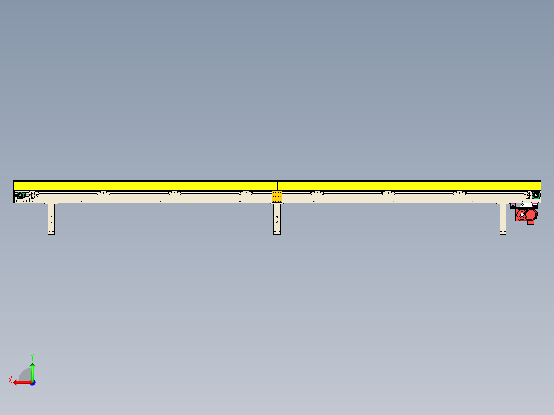 8米皮带线后视图