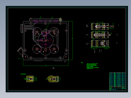 离合器压盘连接孔组合机床多轴箱设计【加工4个M8螺纹底孔】