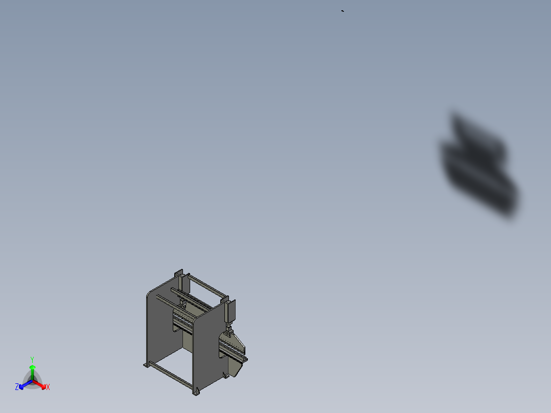 60吨钣金折弯机正等轴测图