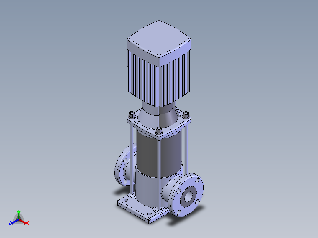混流泵正等轴测图