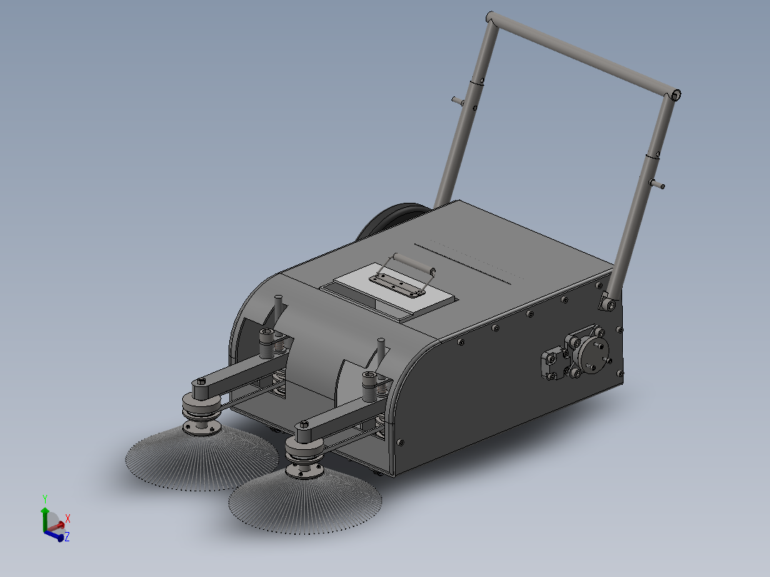 轻型人力式道路清扫车的设计