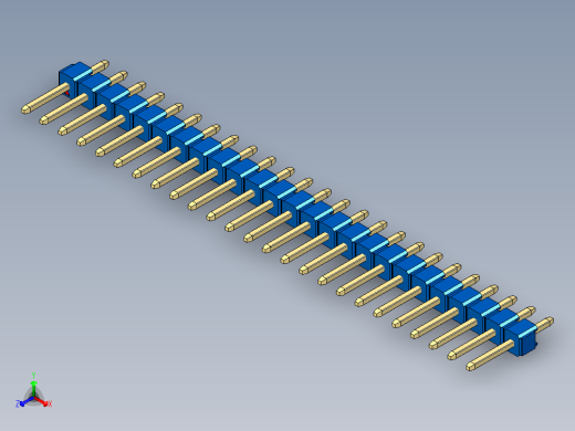 彩色公头100mil（2.54mm）系列-DS1021_blue_1x25p_100mil_Type1_rev1.0
