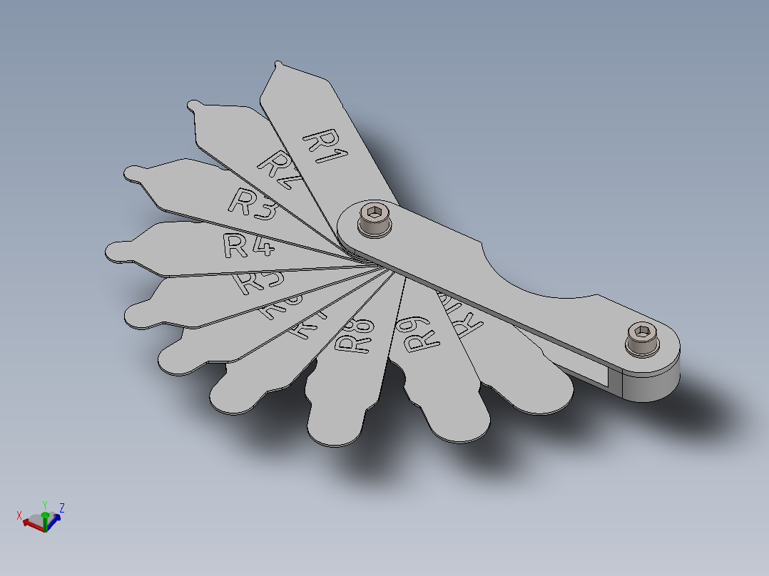 3D打印半径测量仪主视图