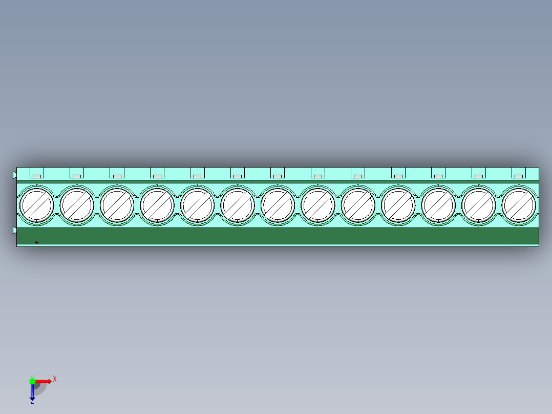 DEGSON DG636 系列 6.357.629.52mm 接线端子-DG636-6.35-13P-14-00AH俯视图