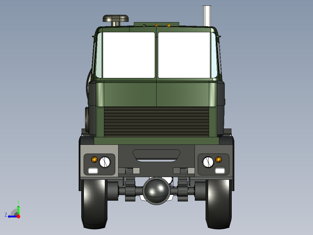 45-致电+MZKT+65272+8x8+J用卡车 3d模型图纸右视图