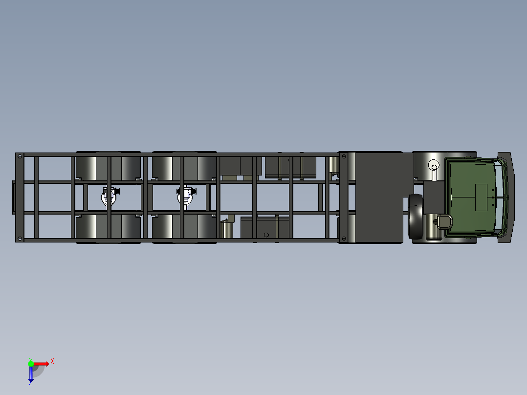 45-致电+MZKT+65272+8x8+J用卡车 3d模型图纸俯视图