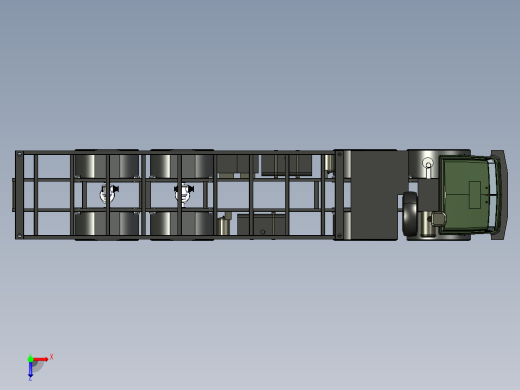 45-致电+MZKT+65272+8x8+J用卡车 3d模型图纸俯视缩略图