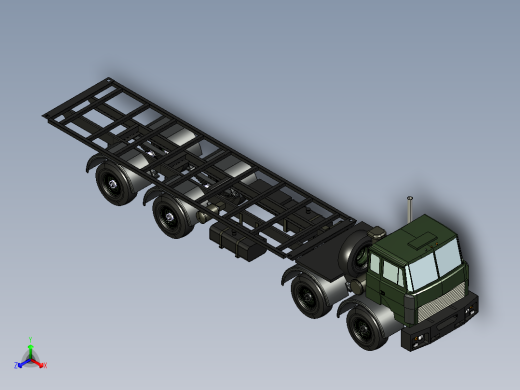45-致电+MZKT+65272+8x8+J用卡车 3d模型图纸正等轴测缩略图