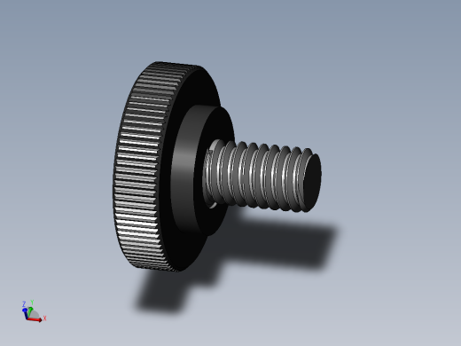 滚花旋钮-Knurled Knob 0.312x1.000x0.500.SLDPRT