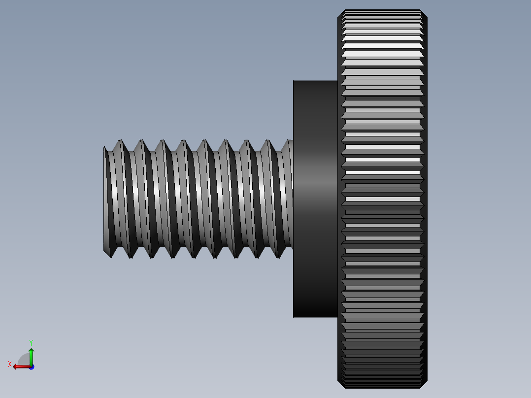 滚花旋钮-Knurled Knob 0.312x1.000x0.500.SLDPRT后视图