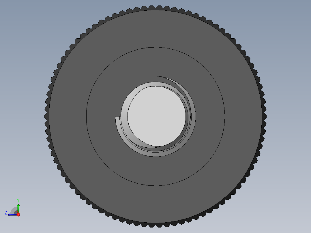 滚花旋钮-Knurled Knob 0.312x1.000x0.500.SLDPRT右视图