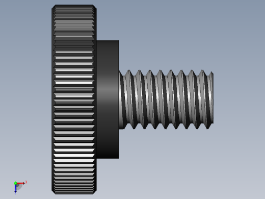 滚花旋钮-Knurled Knob 0.312x1.000x0.500.SLDPRT俯视缩略图