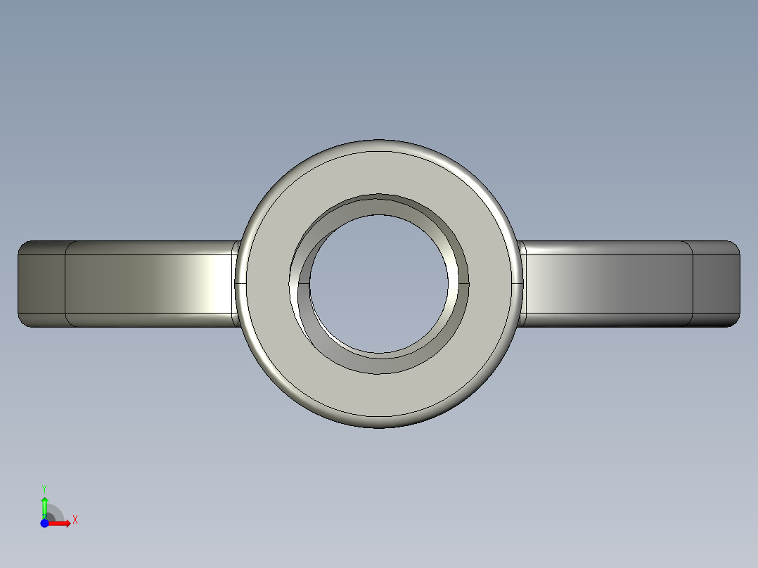 WING NUT 5-16in-18 Thread size 1-2in Base Diameter.STEP前视图