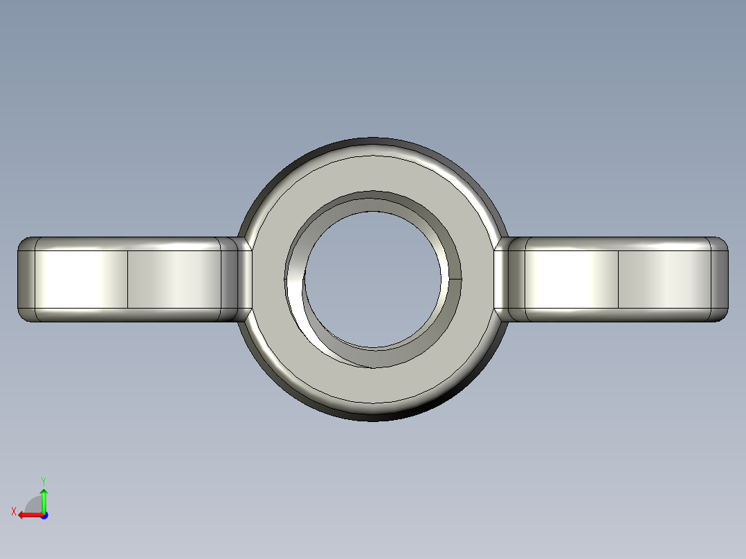 WING NUT 5-16in-18 Thread size 1-2in Base Diameter.STEP后视图