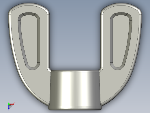 WING NUT 5-16in-18 Thread size 1-2in Base Diameter.STEP俯视缩略图