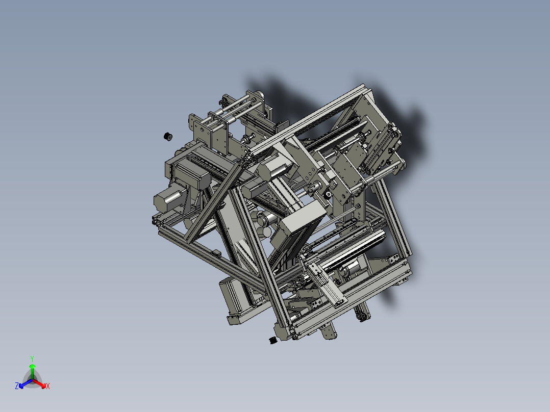 钻石点钻机正等轴测图