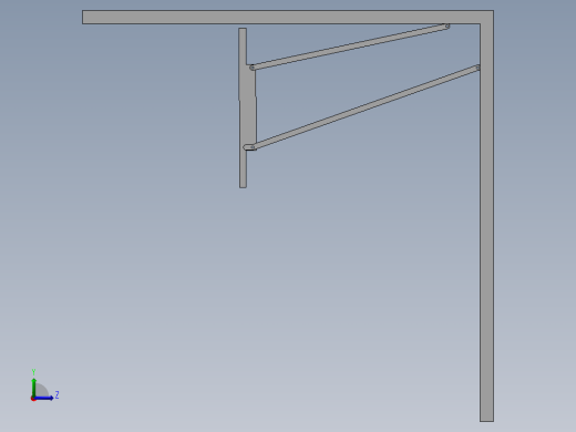 折叠机构模型与仿真左视缩略图