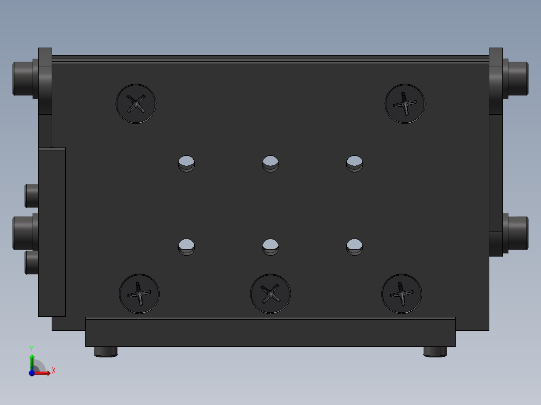 角平台3D模型前视图