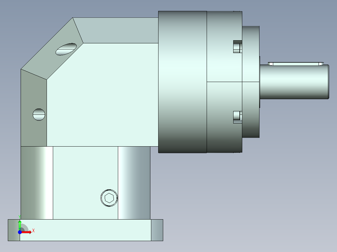 直齿ZPLE160-L1-LC 42-114.3-200-M12.stp前视图
