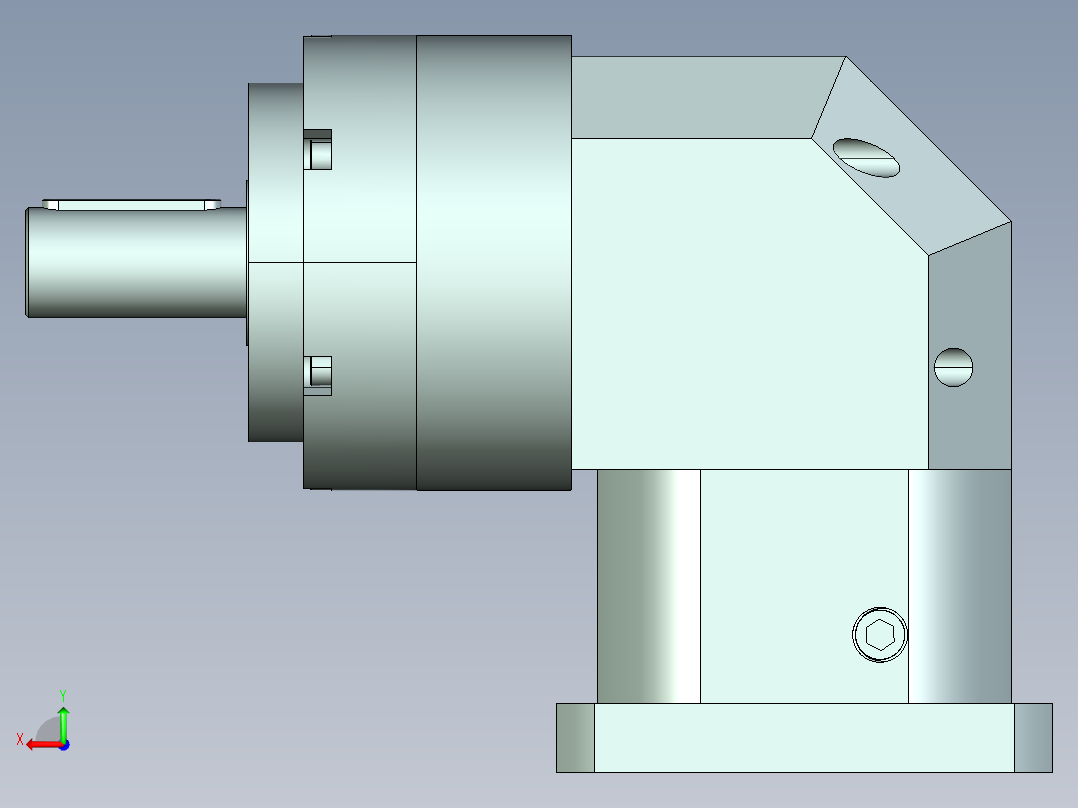 直齿ZPLE160-L1-LC 42-114.3-200-M12.stp后视图