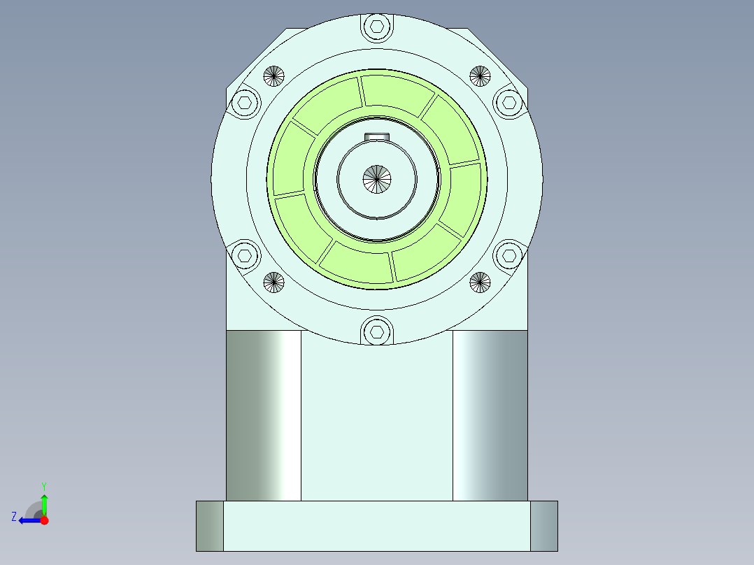 直齿ZPLE160-L1-LC 42-114.3-200-M12.stp右视图