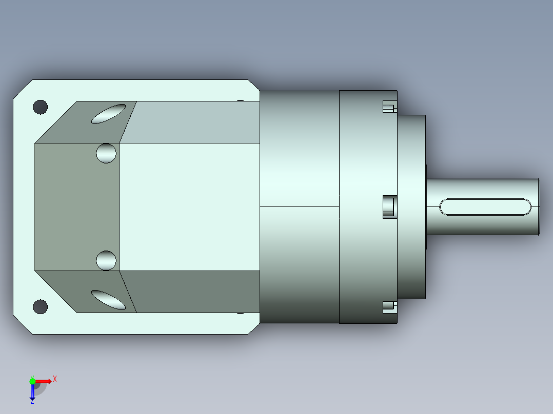 直齿ZPLE160-L1-LC 42-114.3-200-M12.stp俯视图