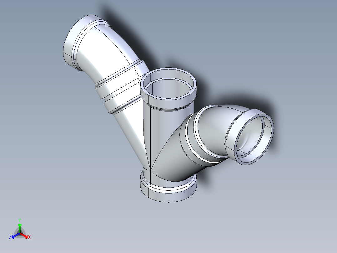 船舶管路系统S11_SeaDrainPLUS_DoubleComboWye-SxSxSxS_37E268204_4in Sea Drain Plus - Double Wye - SxSxSxS主视图
