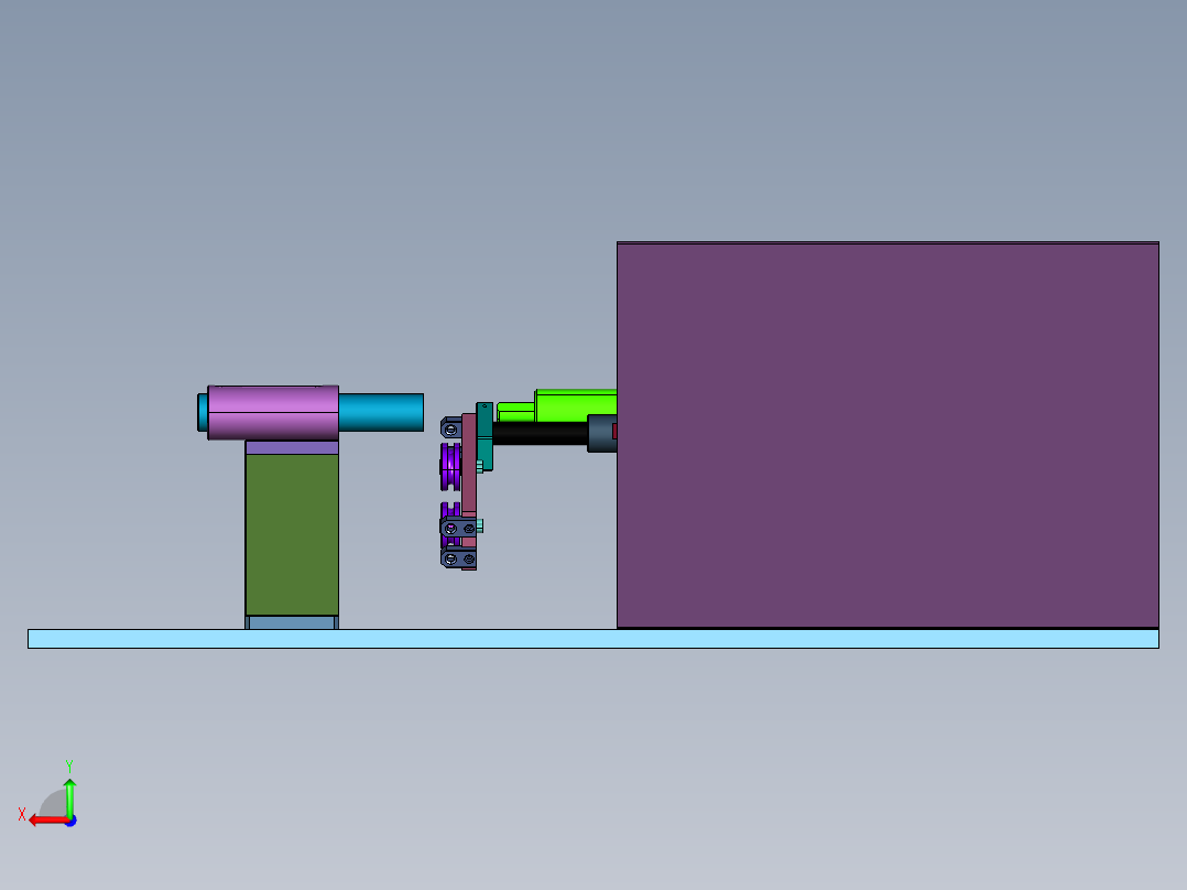 大功率自动单轴绕线机后视图