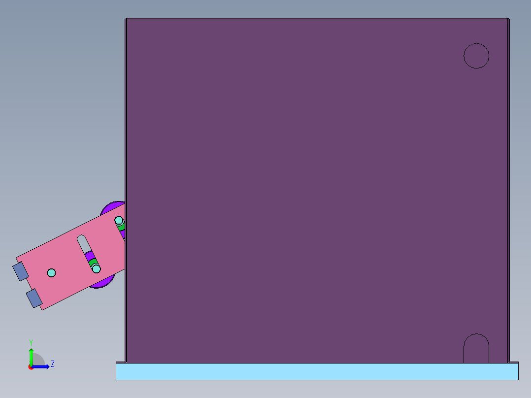 大功率自动单轴绕线机左视图