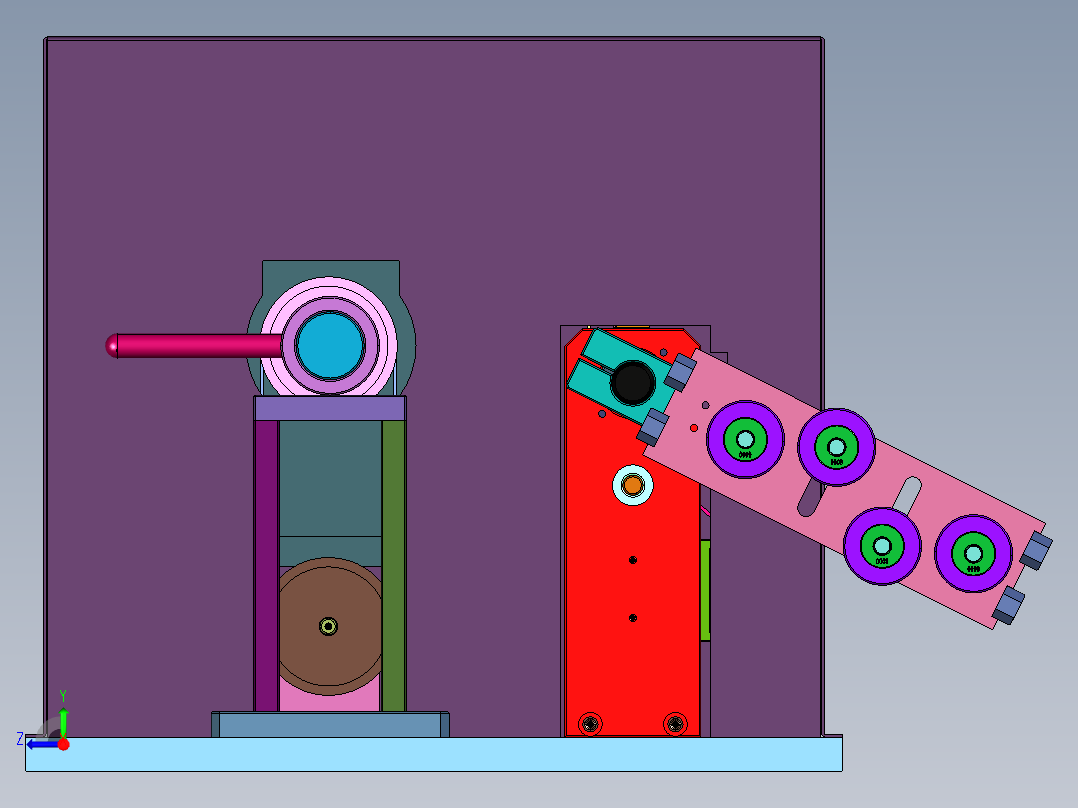 大功率自动单轴绕线机右视图