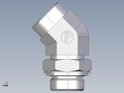 卡套式工业通用硬管接头EO_Adjustable_locknut_45_deg_elbow_VEE28LROMDCF后视缩略图