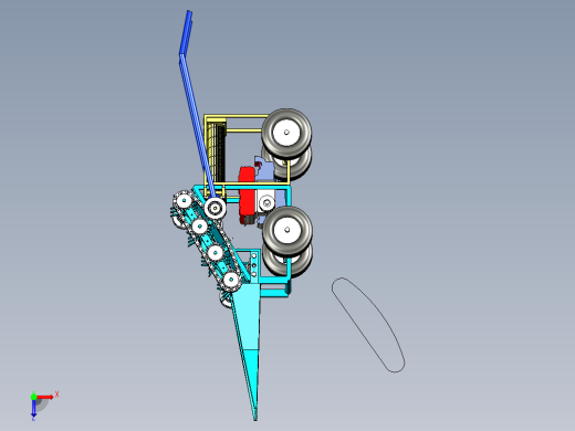 便携式玉米剥皮收获机设计俯视缩略图