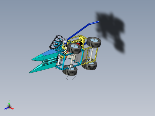 便携式玉米剥皮收获机设计正等轴测缩略图