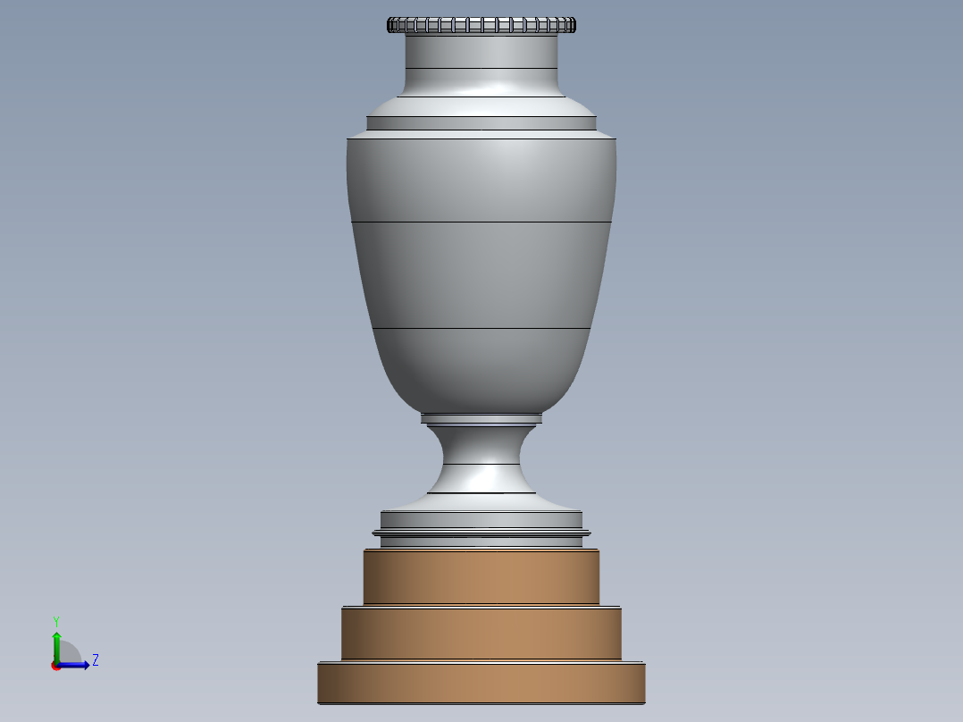 美洲杯奖杯左视图