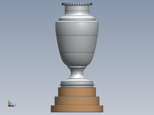 美洲杯奖杯左视缩略图