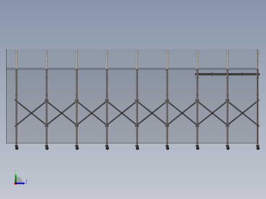 可移动折叠雨棚左视缩略图