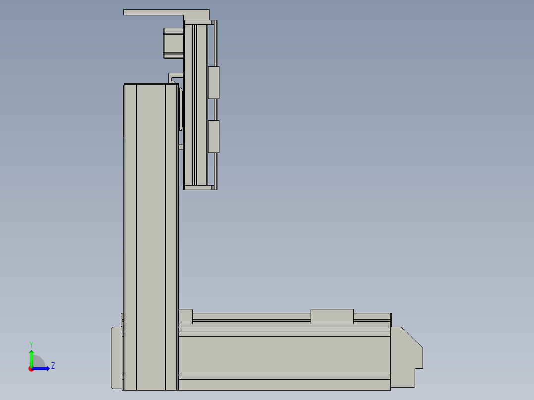 同步带桌面式平台B6331-57步进版左视图