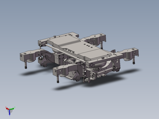 crh380动力转向架构架及一二系悬挂
