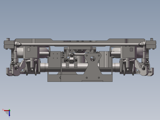 crh380动力转向架构架及一二系悬挂前视缩略图