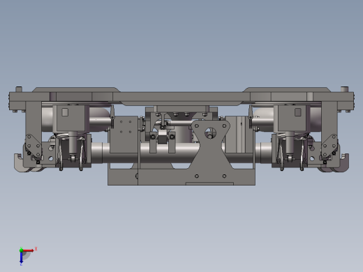 crh380动力转向架构架及一二系悬挂后视缩略图