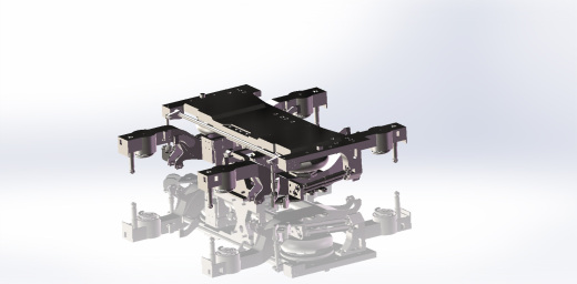 crh380动力转向架构架及一二系悬挂缩略图