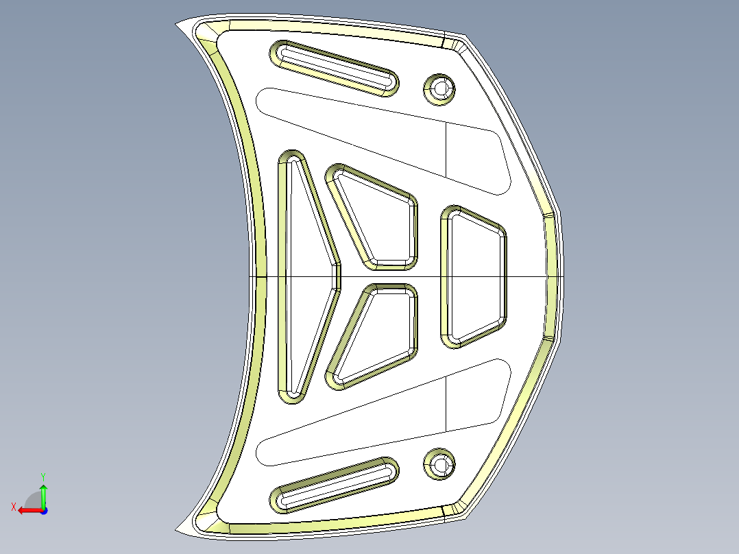 汽车引擎盖--catia后视图