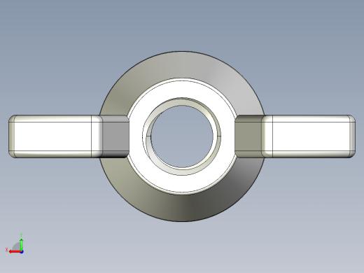 蝶形螺母-WING NUT M6 x 1mm Thread.IGS后视缩略图