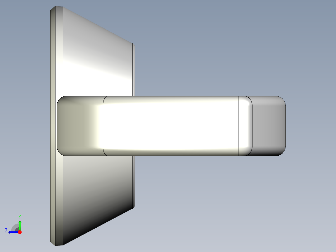 蝶形螺母-WING NUT M6 x 1mm Thread.IGS右视图