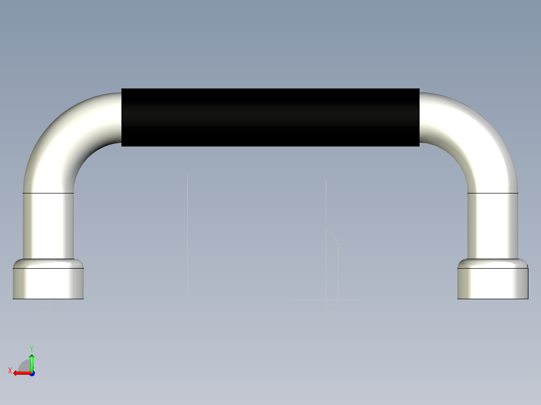 取手(鋼材)SS-3D多系列多零件图纸模型后视图