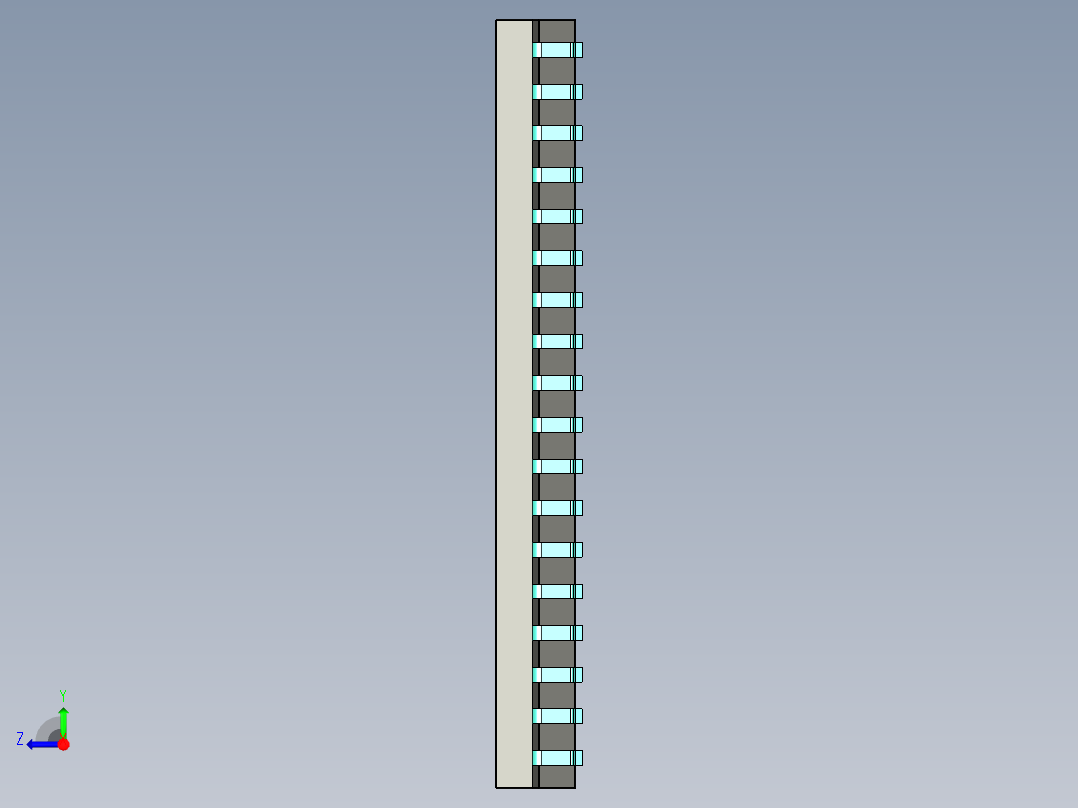 元器件3D封装SOIC36X53右视图