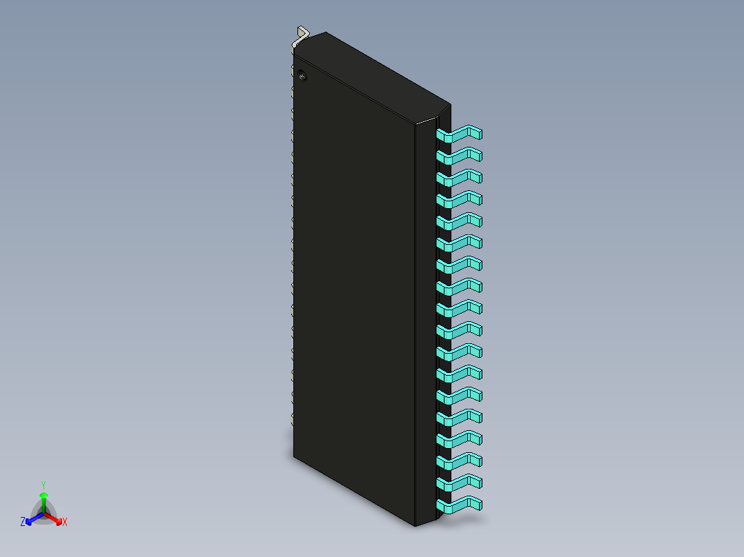 元器件3D封装SOIC36X53正等轴测图