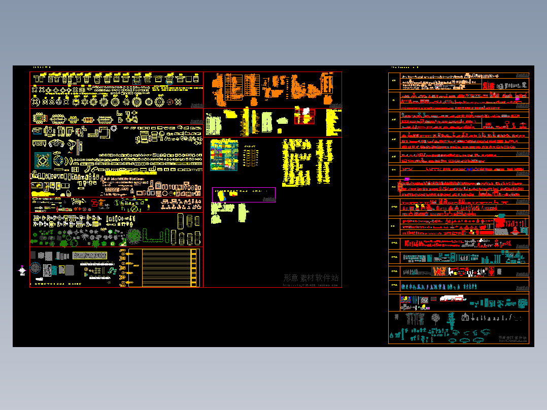 家居平立面图块
